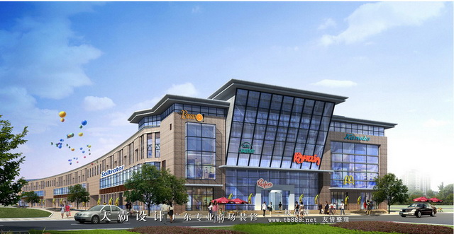 优秀商场外观效果图鉴赏 现代百货建筑的艺术与商业融合